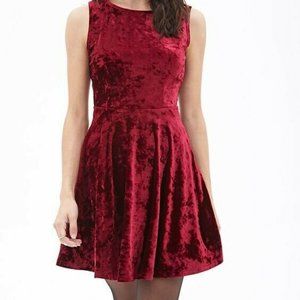 SOLD Forever 21 red velvet dress